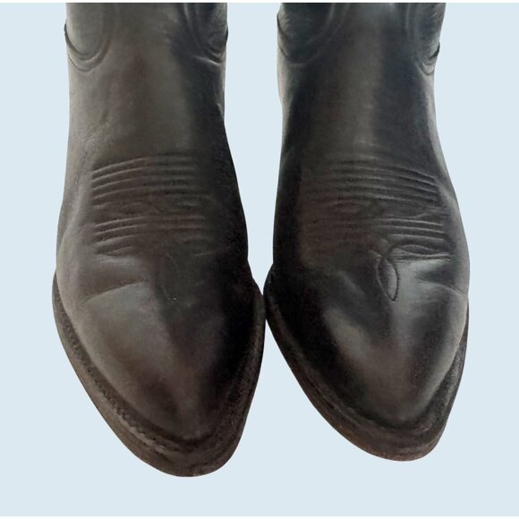 TONY LAMA Black Cowboy Cowgirl Western Boots Size 5.5 - Picture 4 of 8